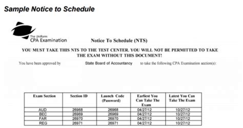 notice to schedule cpa.